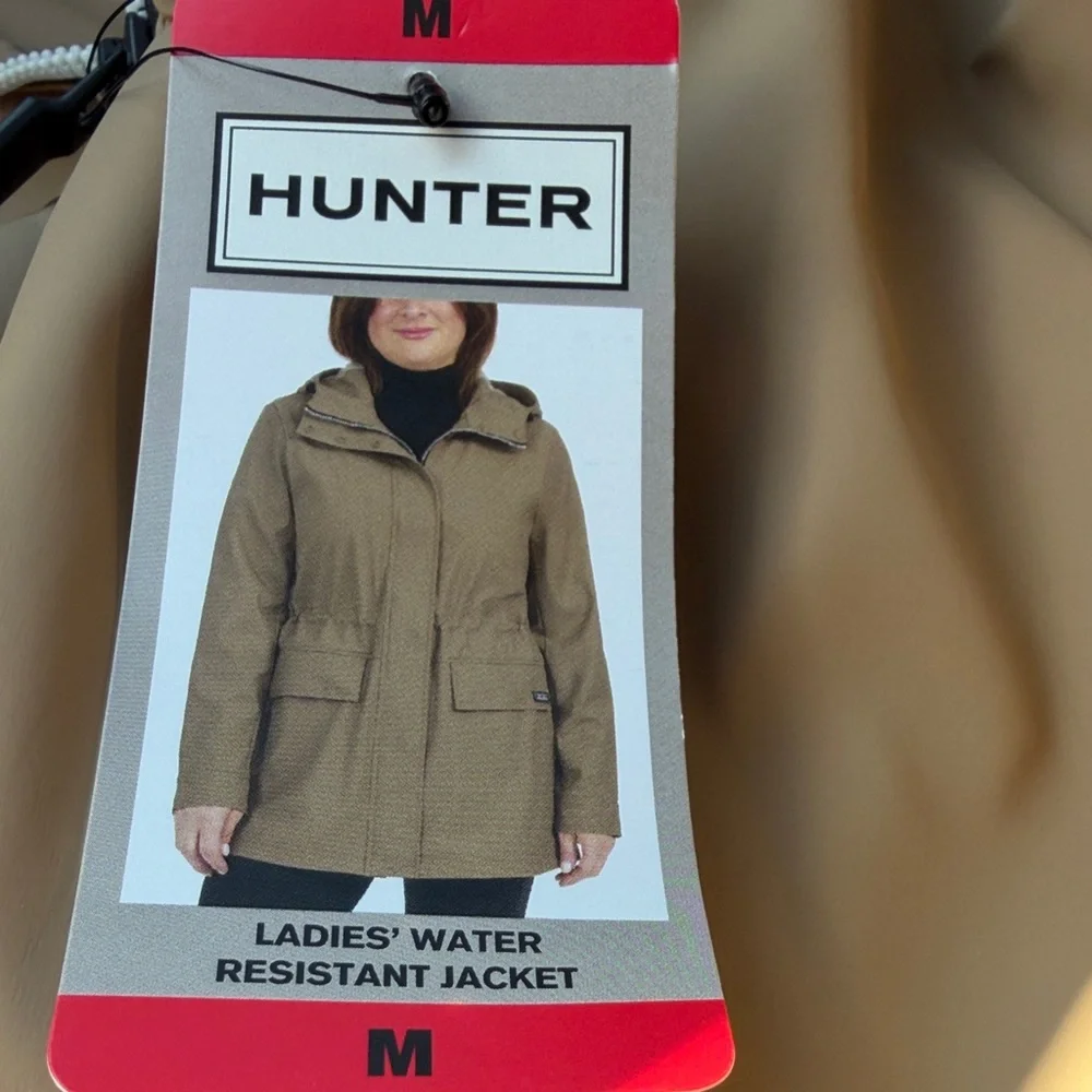 Hunter Women's Beige Utility Jacket Water Resistant M NWt
